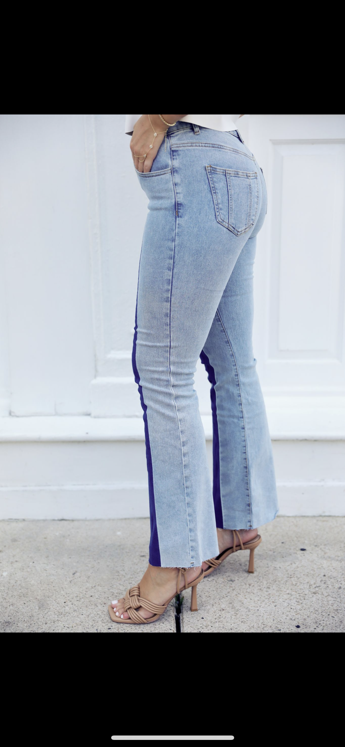 Booked and Busy Two Tone Jeans