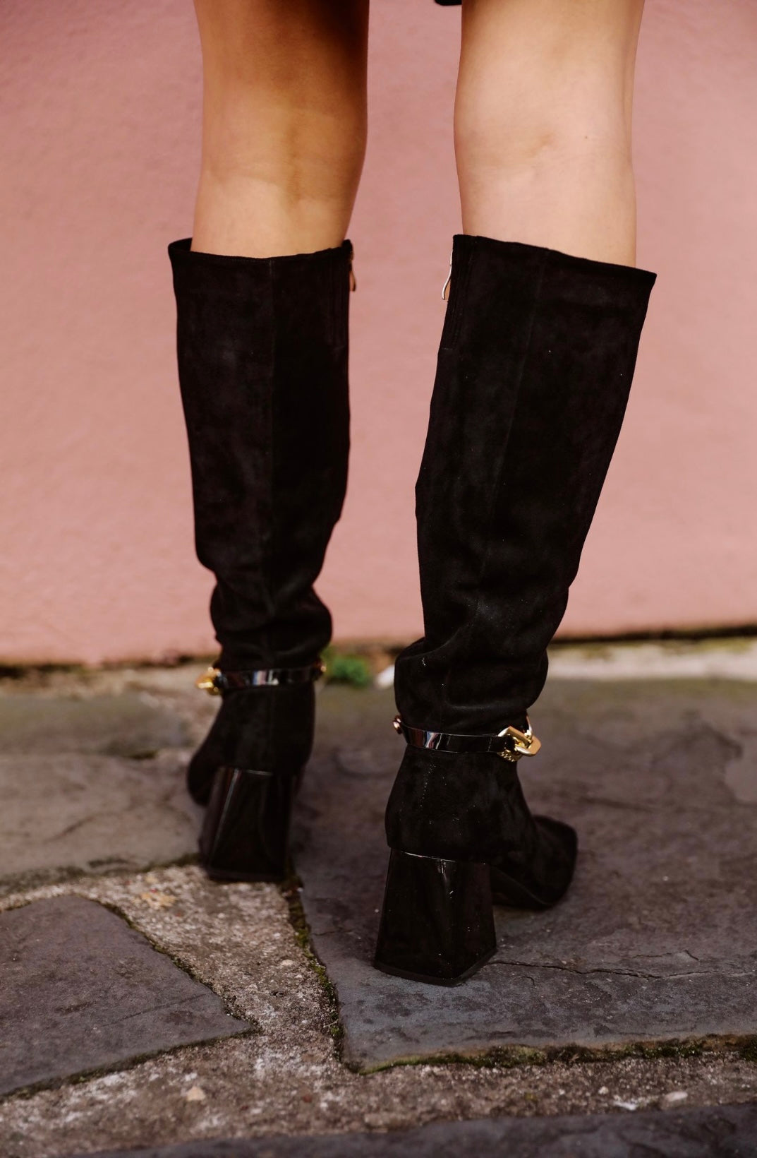 Midnight Elegance Suede Boots