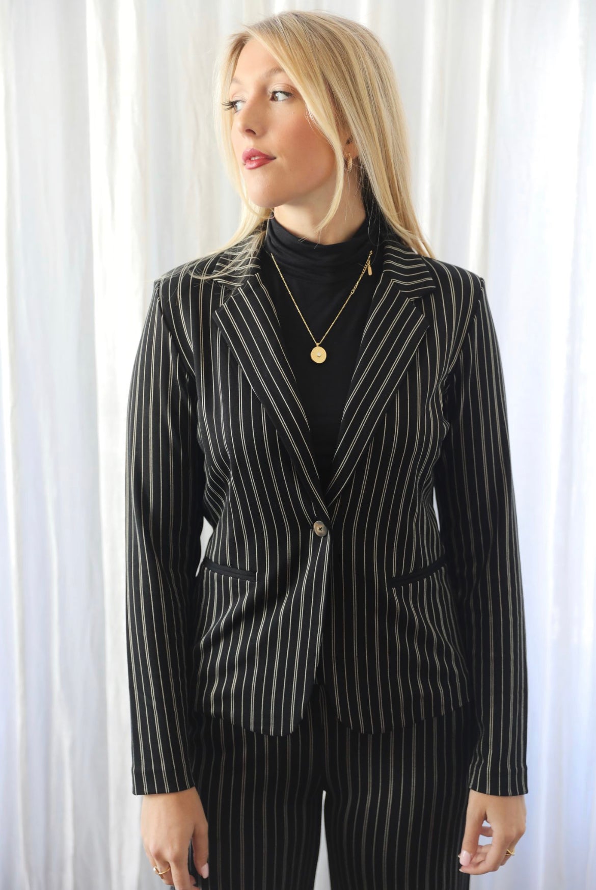 Philosophical Pinstripe Blazer