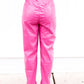 Pretty in Pink Pleather Pants