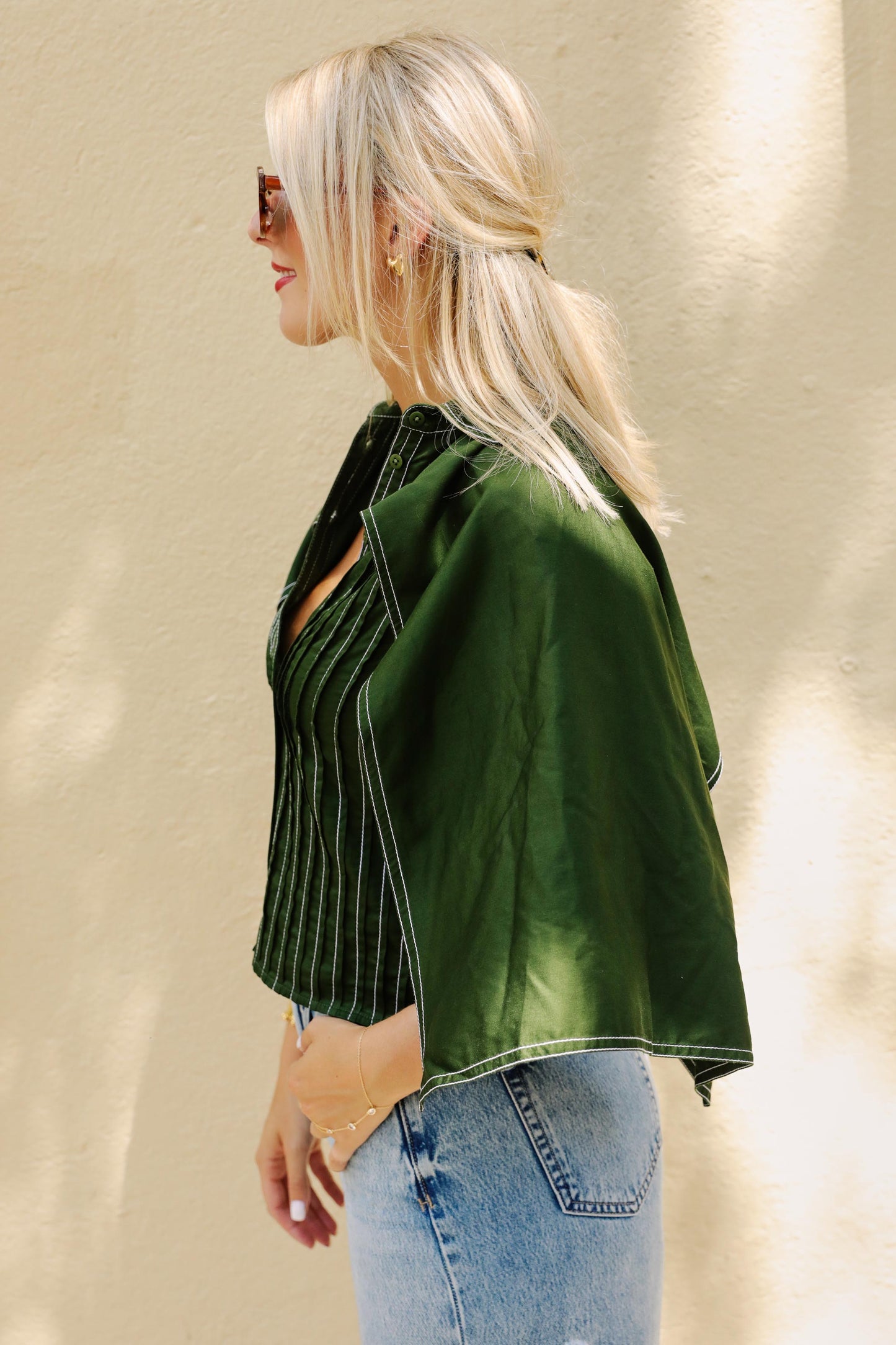 Coffee and Cocktails Top in Green