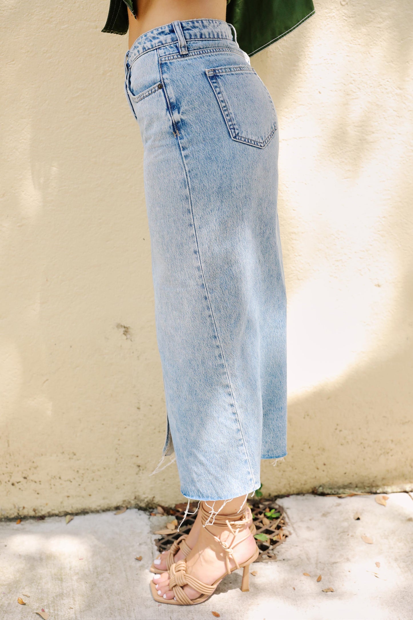 Begin Again Denim Skirt