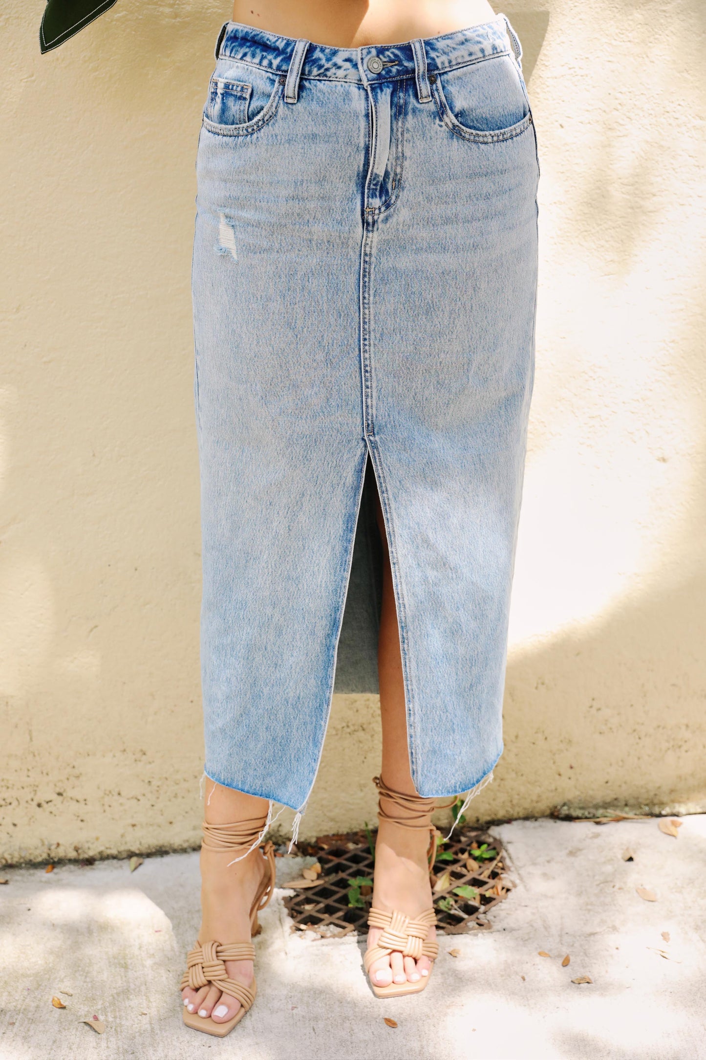 Begin Again Denim Skirt