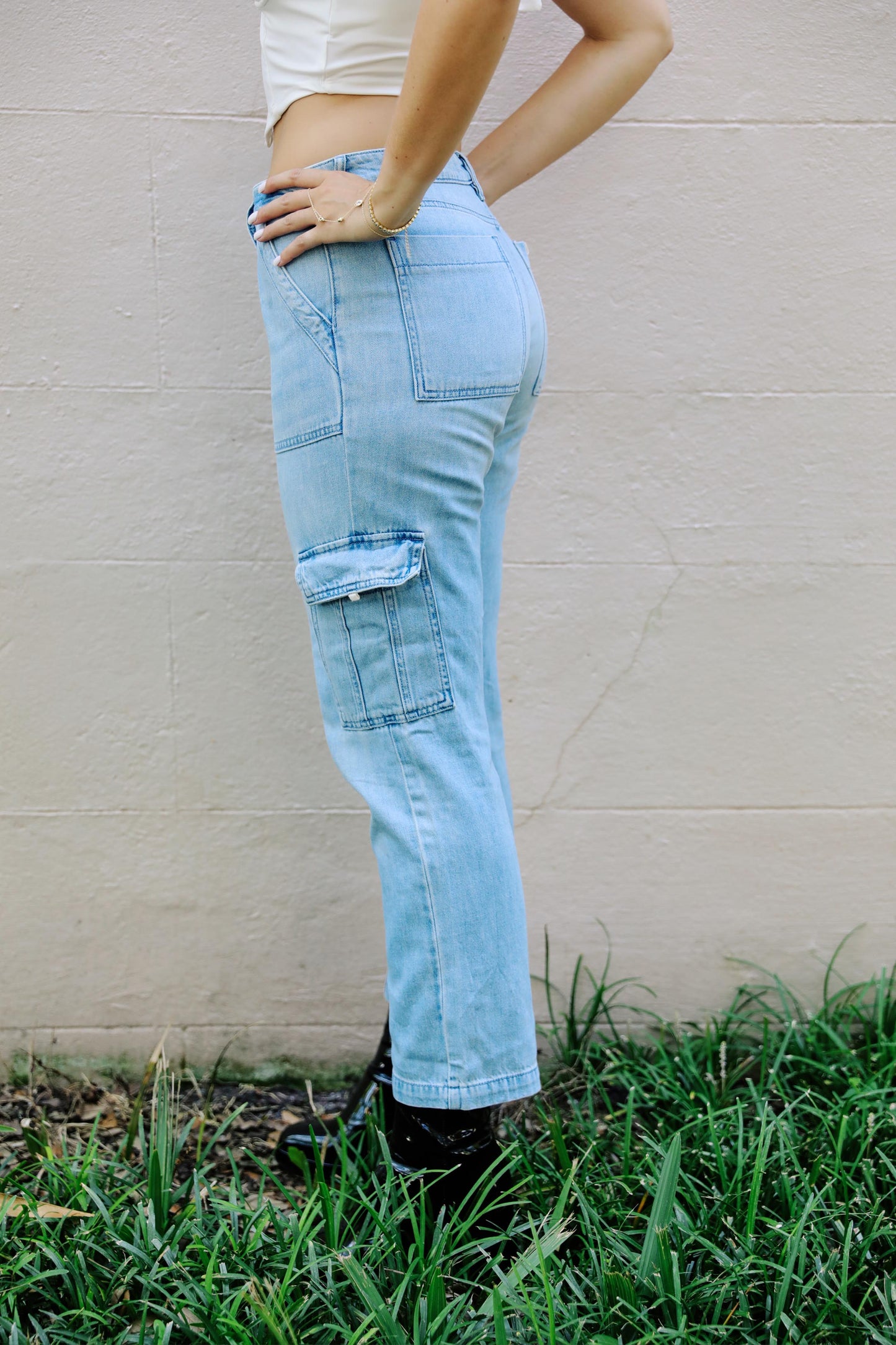 Daytime Denim Cargo Pants