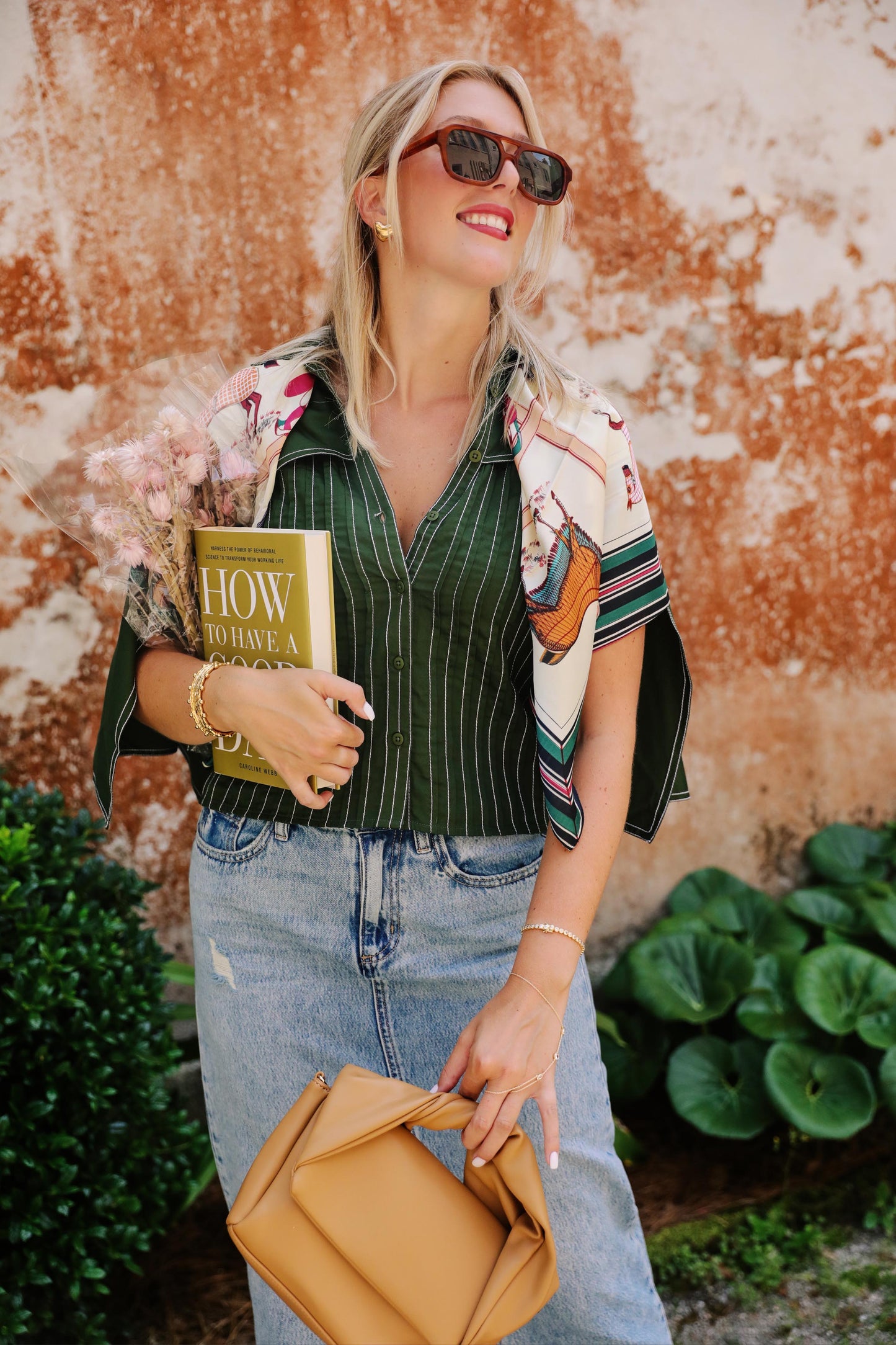 Coffee and Cocktails Top in Green