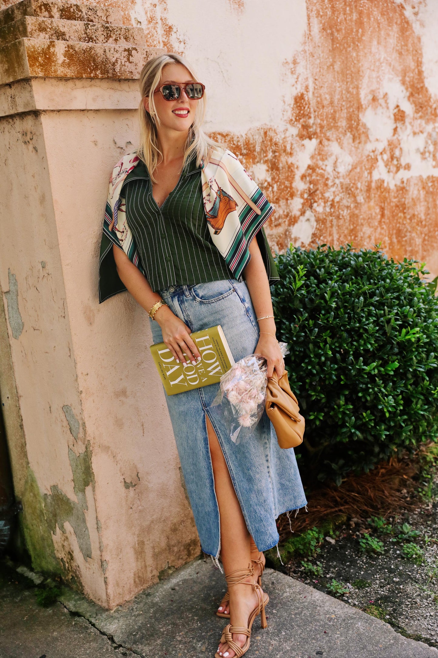 Coffee and Cocktails Top in Green