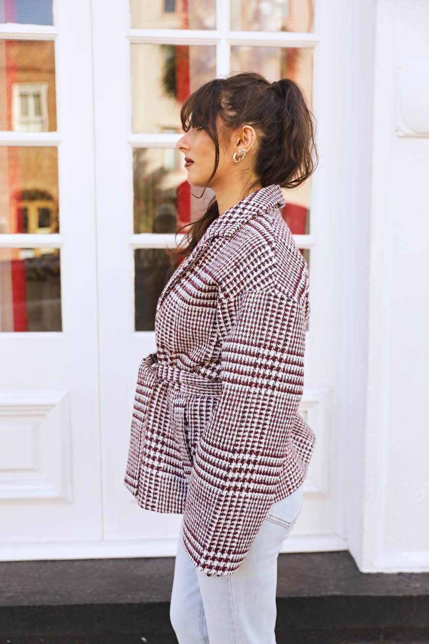 Rouge Houndstooth Jacket