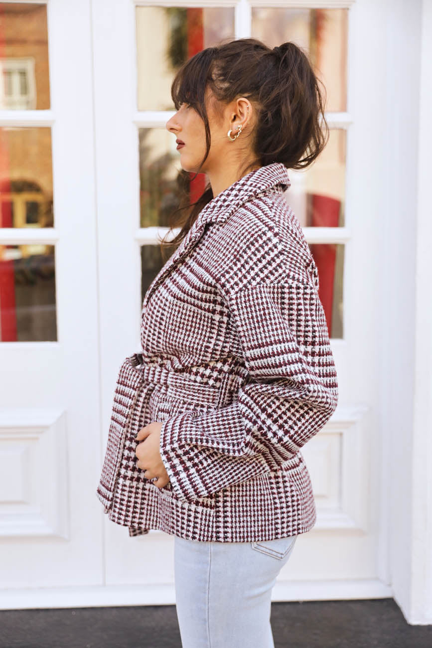 Rouge Houndstooth Jacket