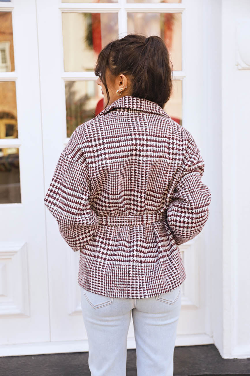 Rouge Houndstooth Jacket