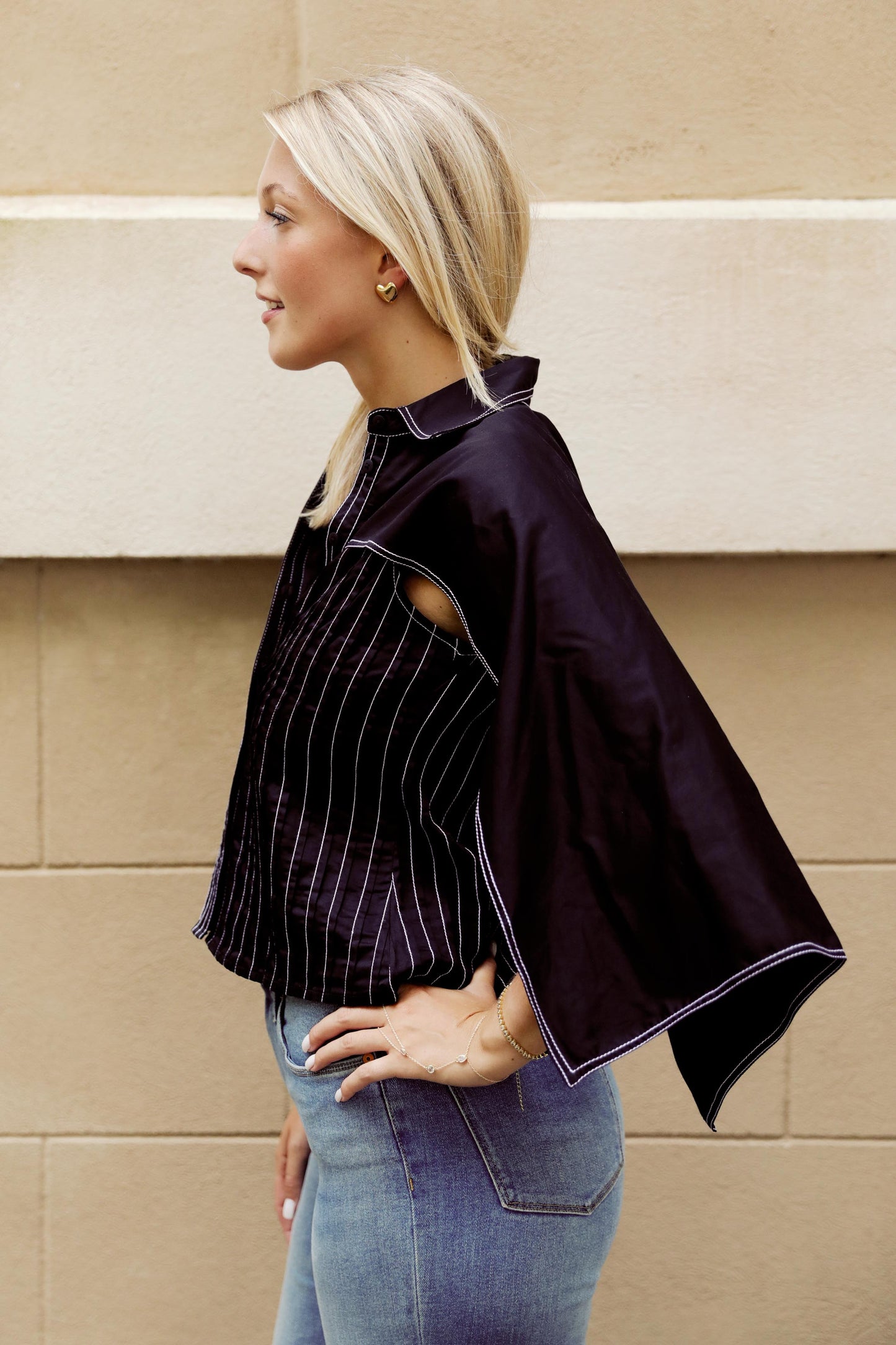 Coffee and Cocktails Top in Black