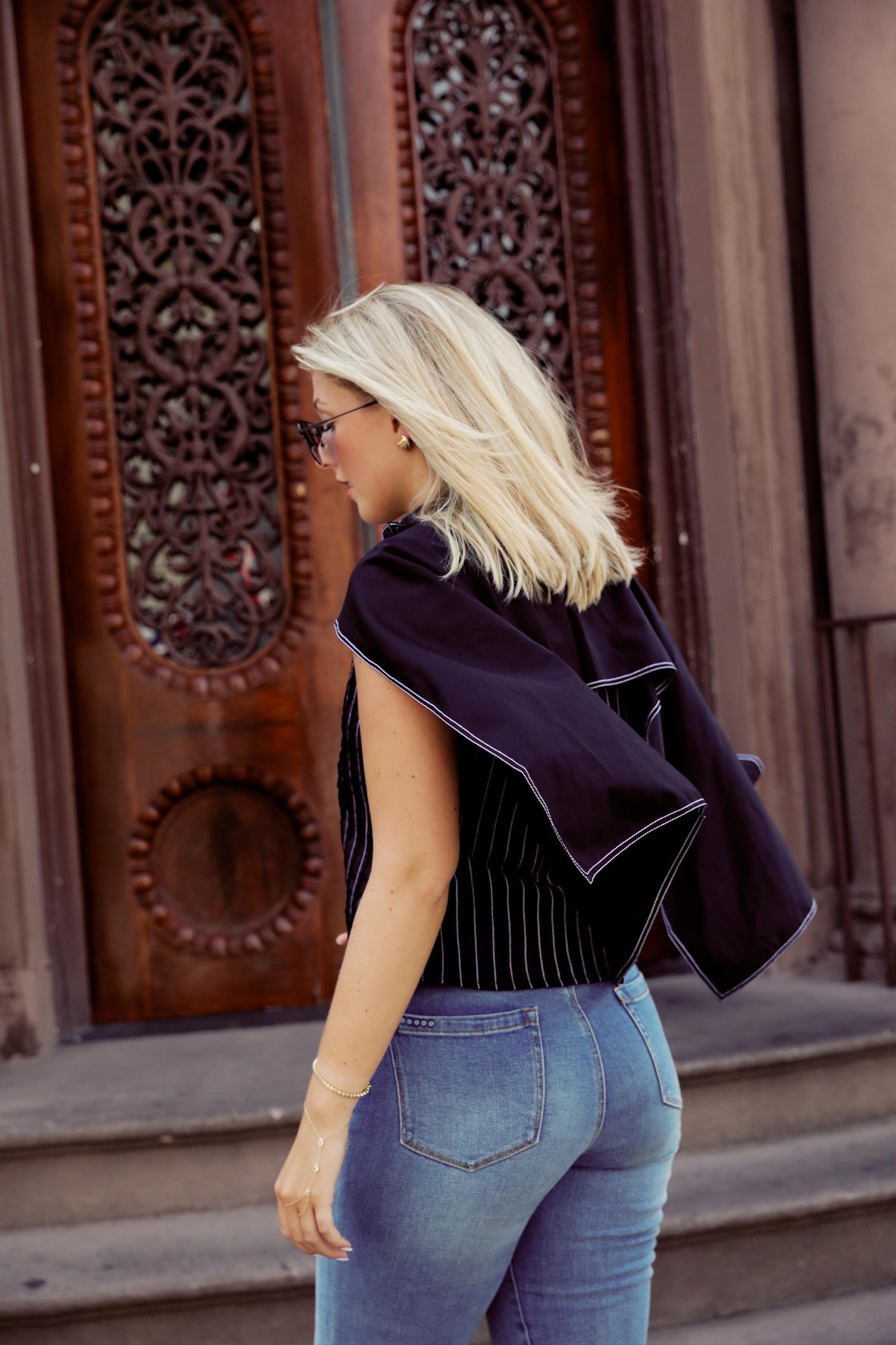 Coffee and Cocktails Top in Black