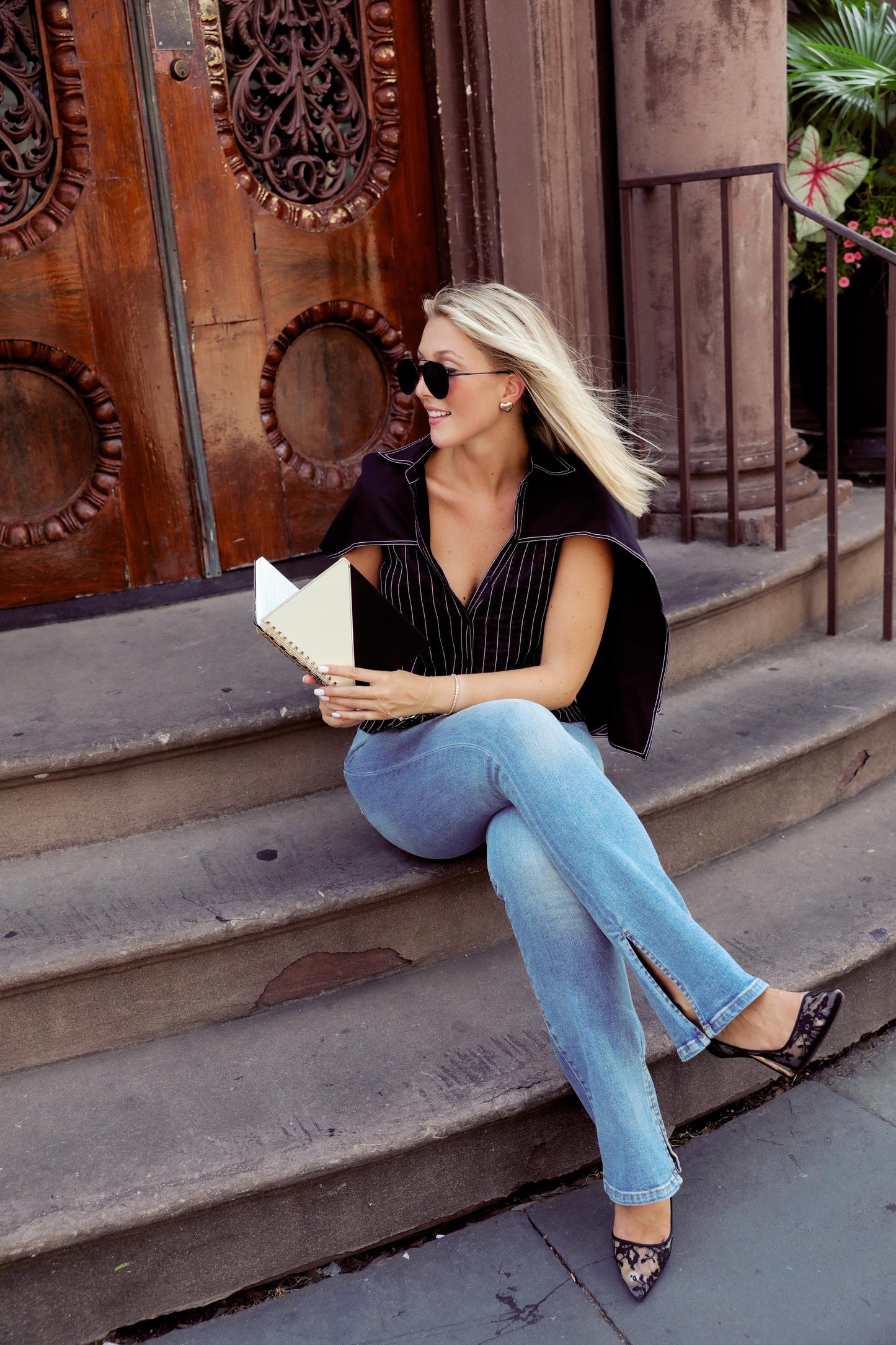 Coffee and Cocktails Top in Black