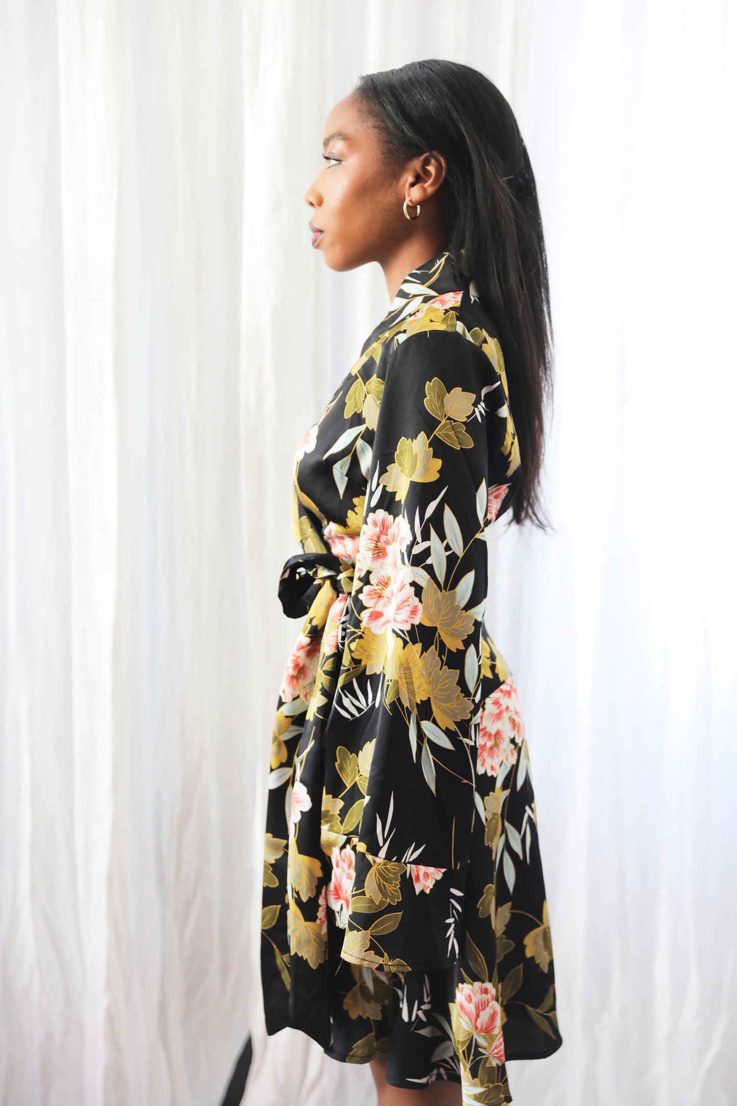 Fall Florals Wrap Dress
