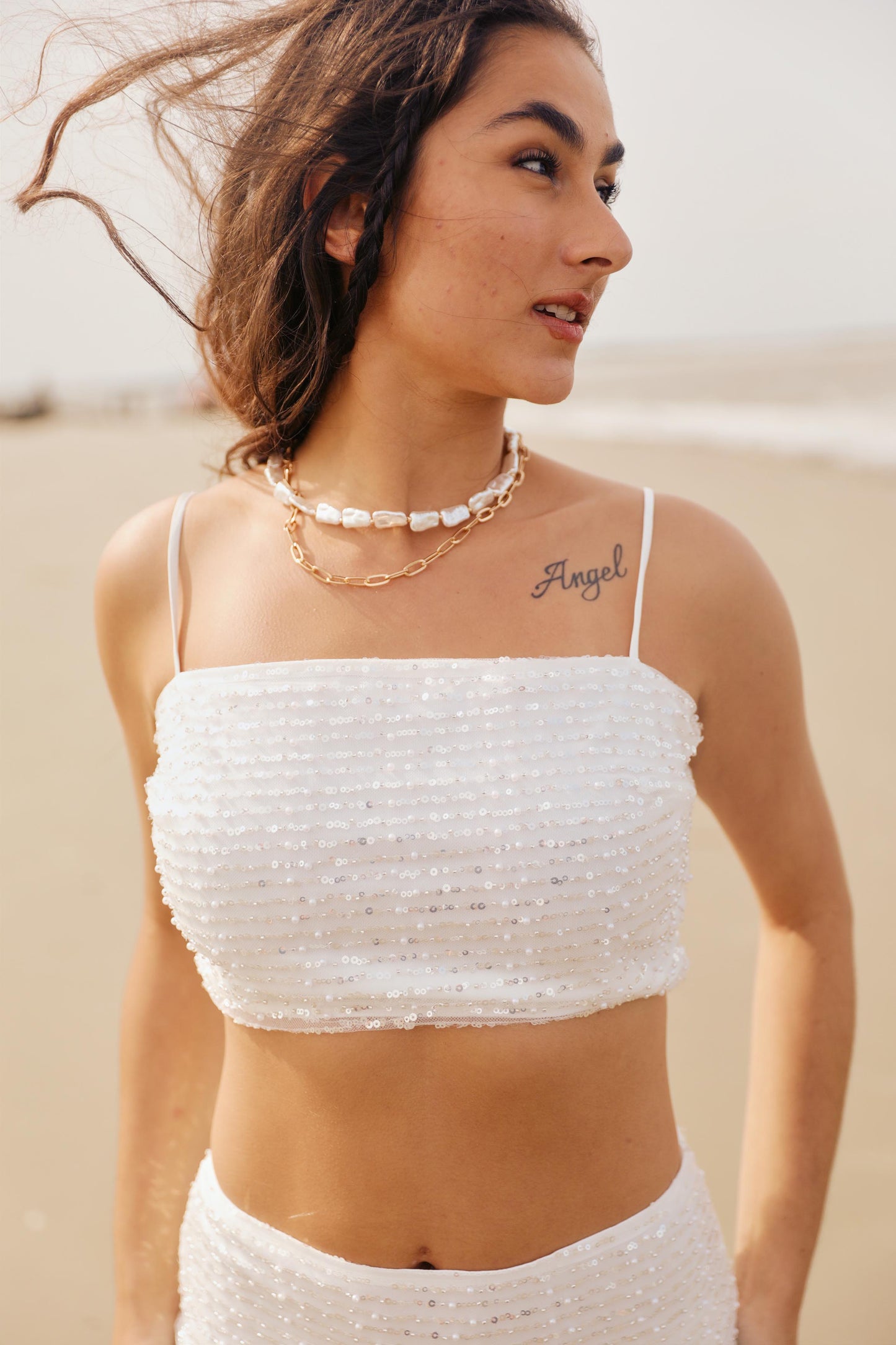 Subtropics Sequin Crop Top