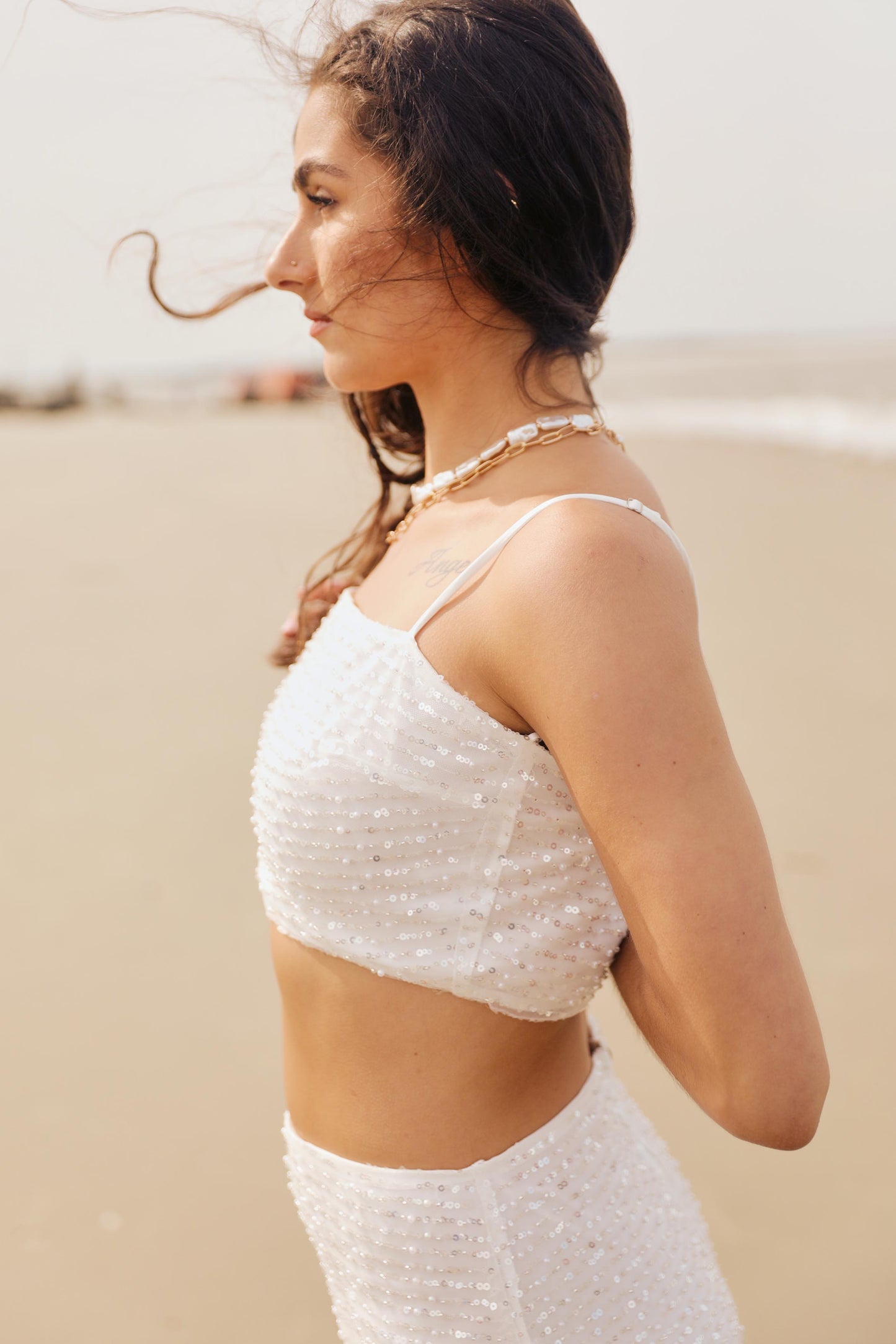 Subtropics Sequin Crop Top