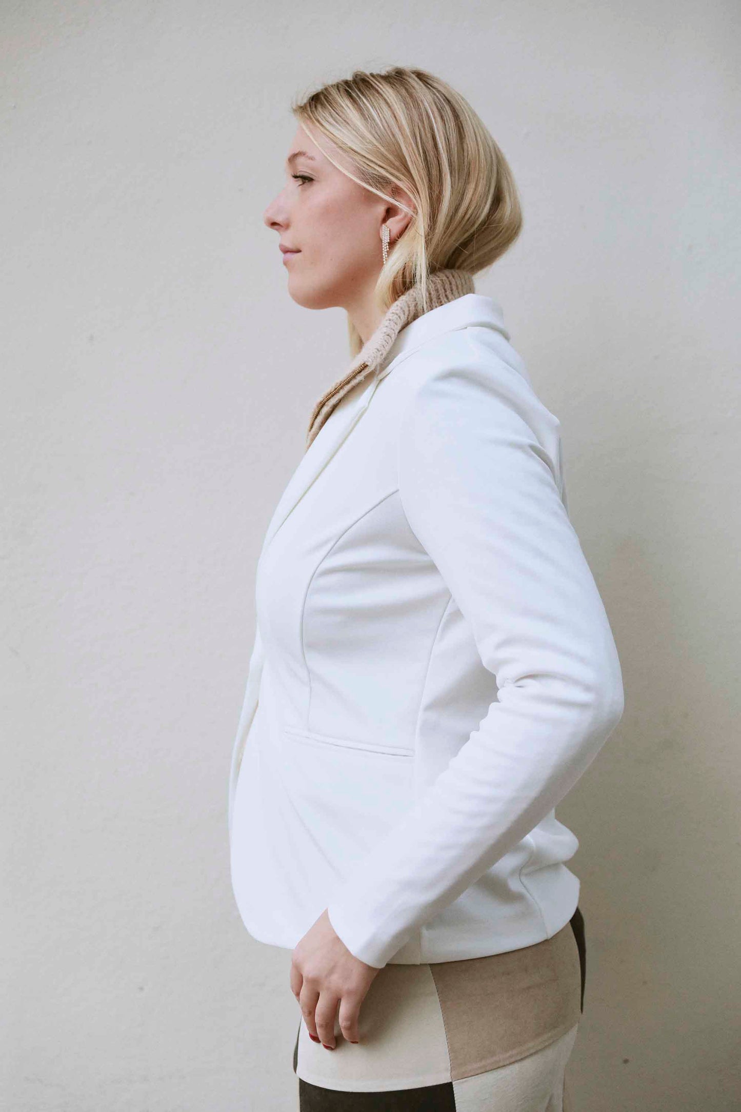 “Extra Foam Please” White Blazer