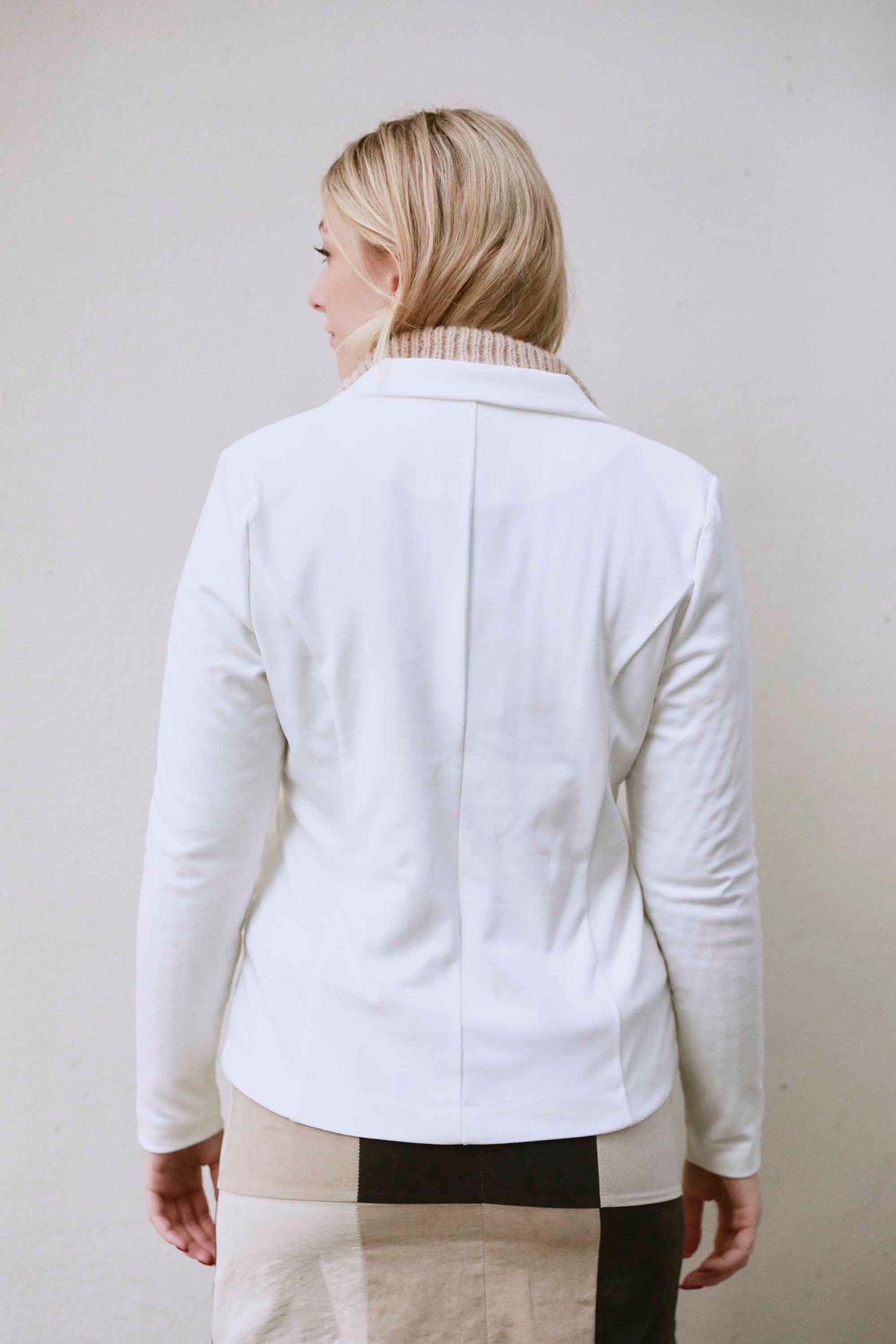 “Extra Foam Please” White Blazer