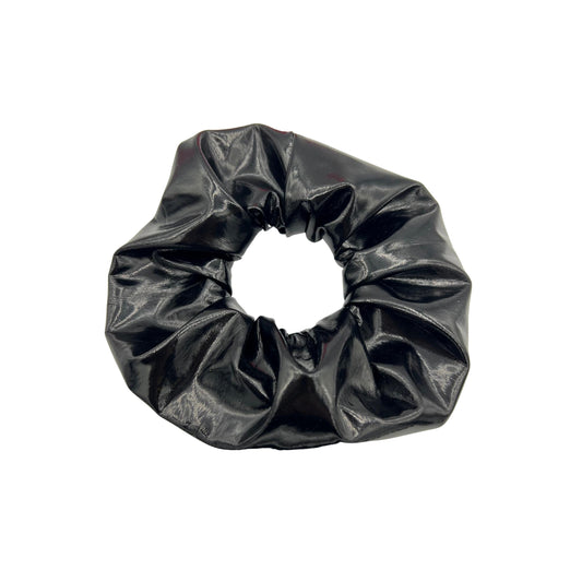 Dauphine Latex Scrunchie Set in Black