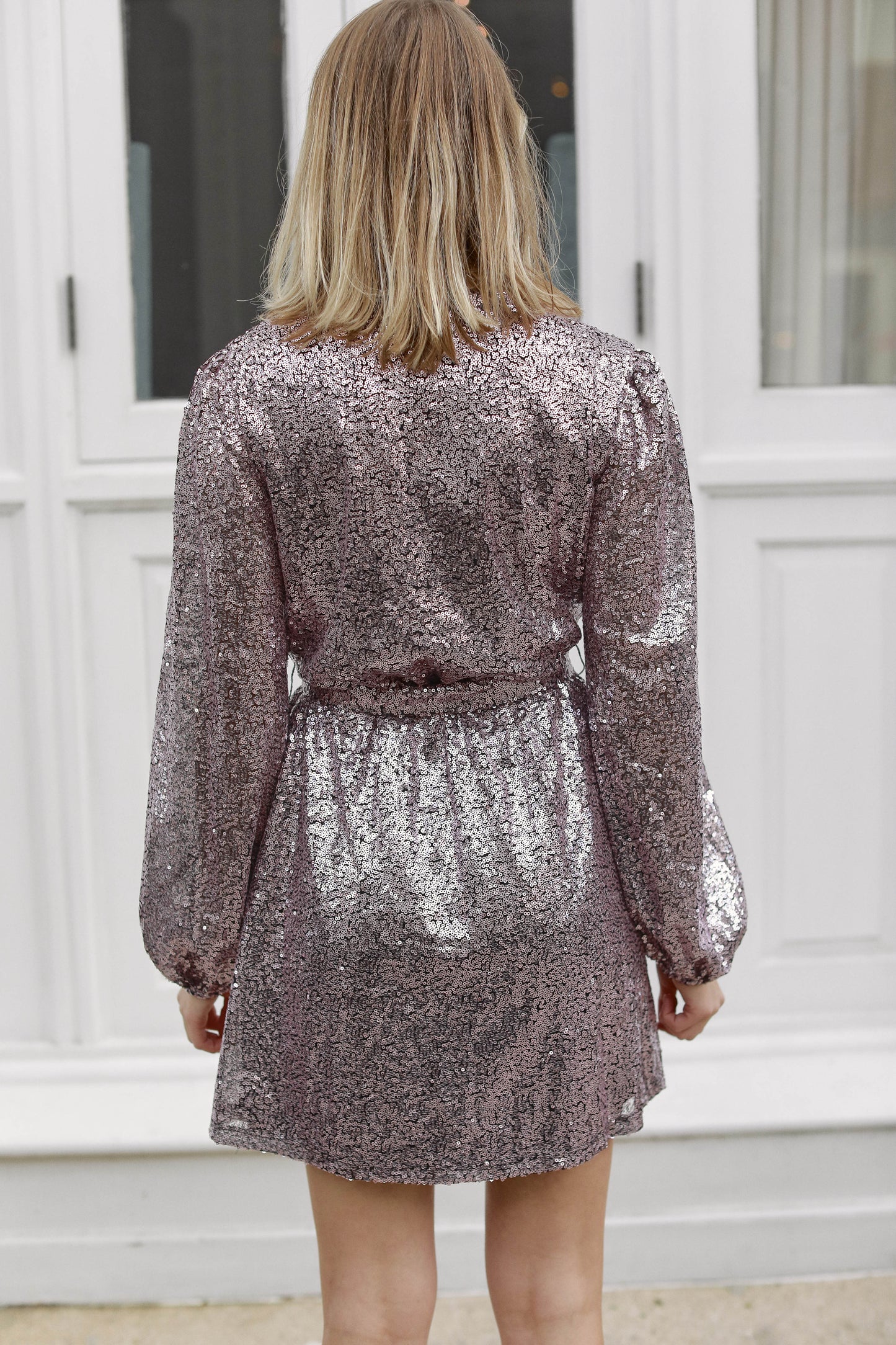 Disco Darling Blush Sequin Dress