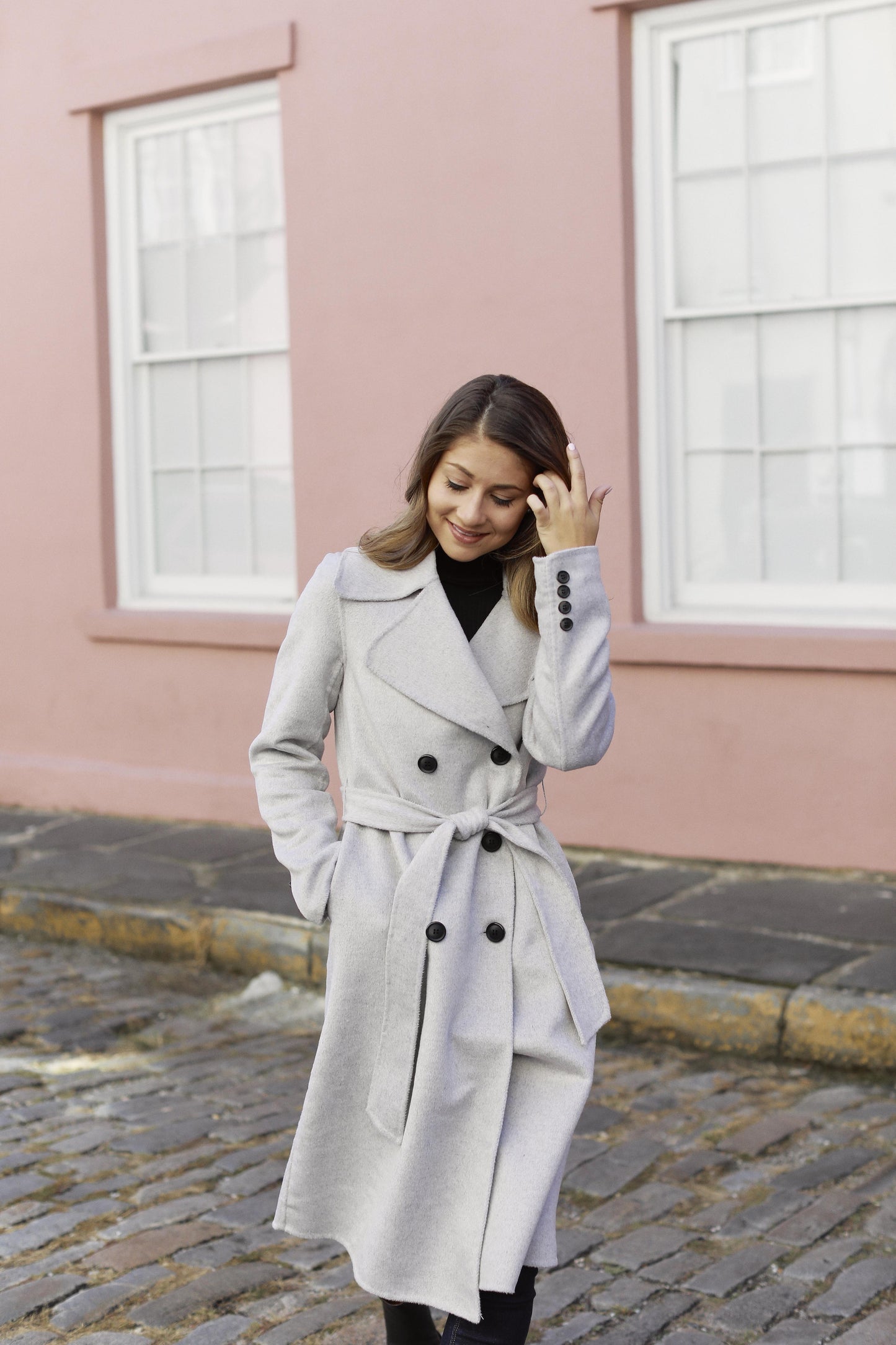 Cloudy Day Grey Pea Coat