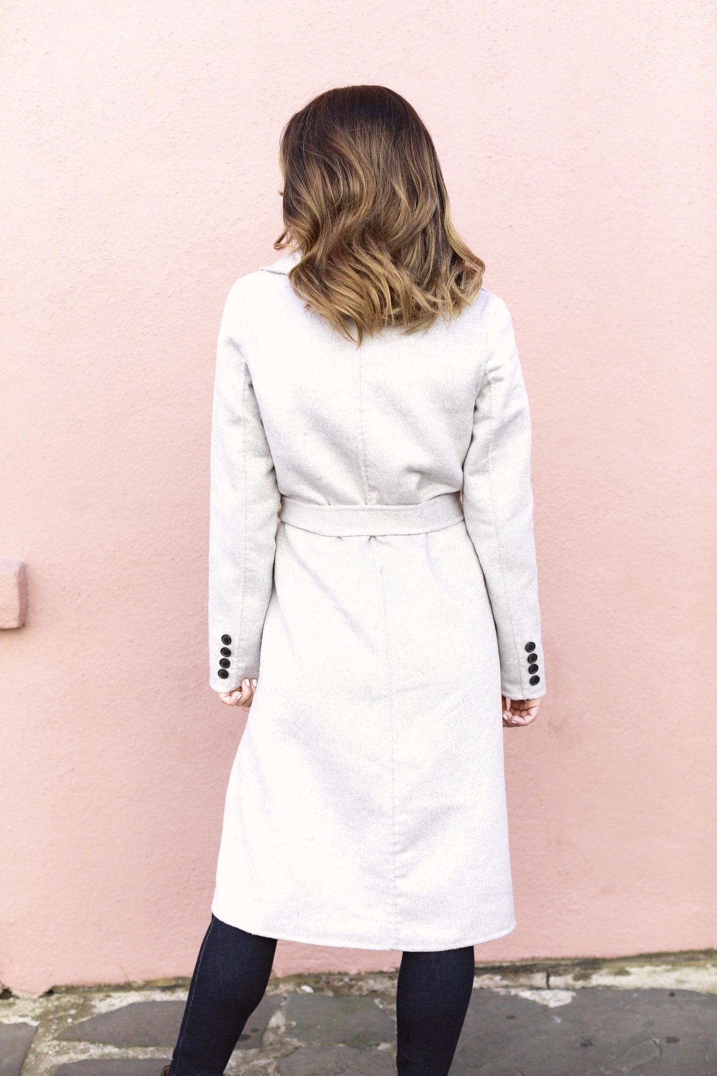 Cloudy Day Grey Pea Coat