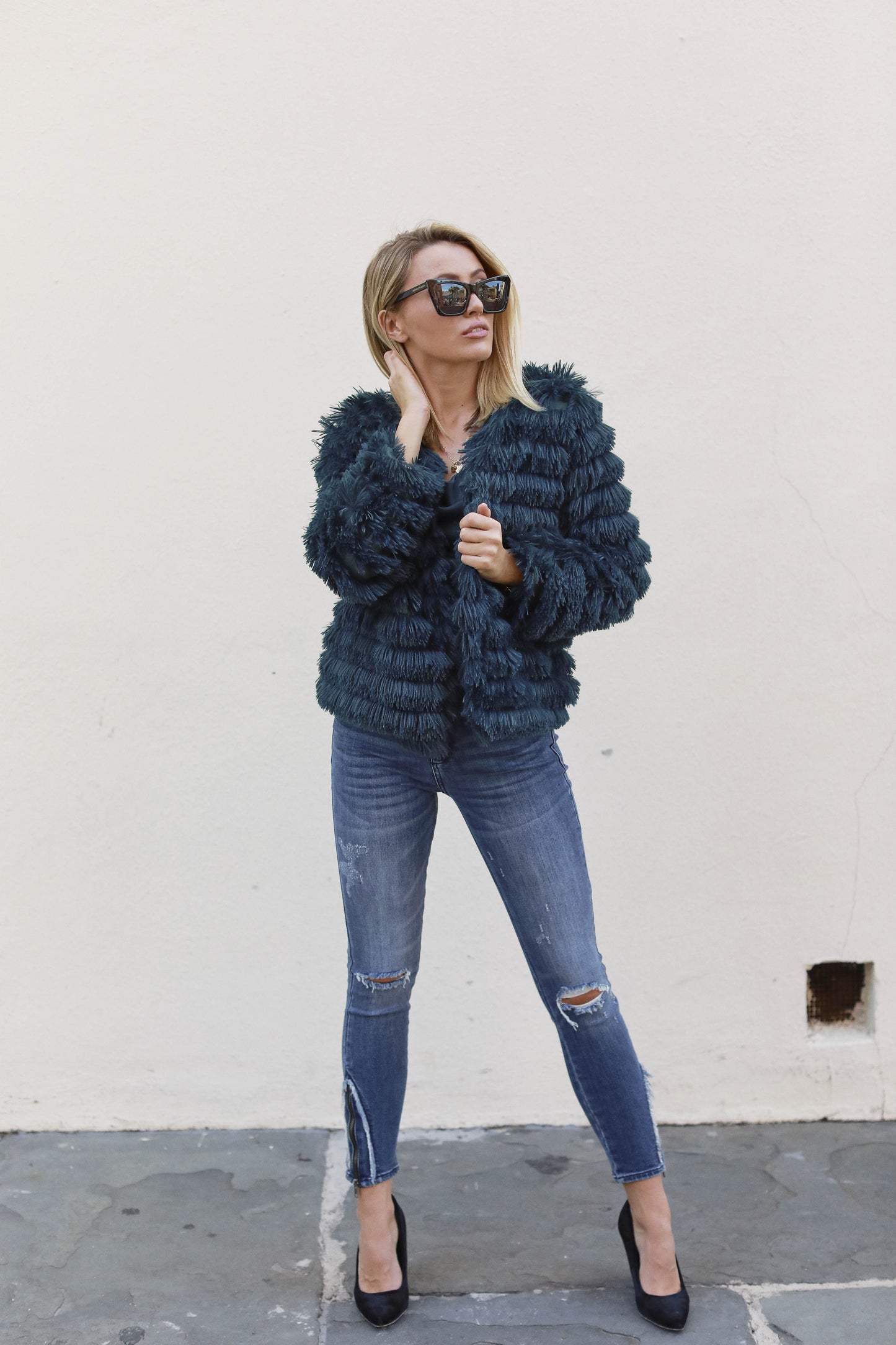 Peacock Fringe Jacket