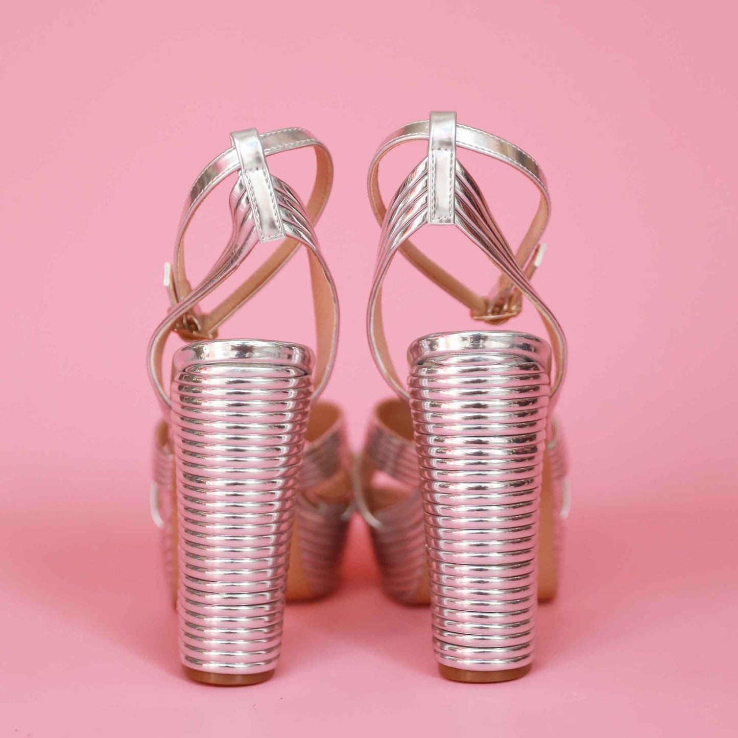 Ophelia Heels in Silver