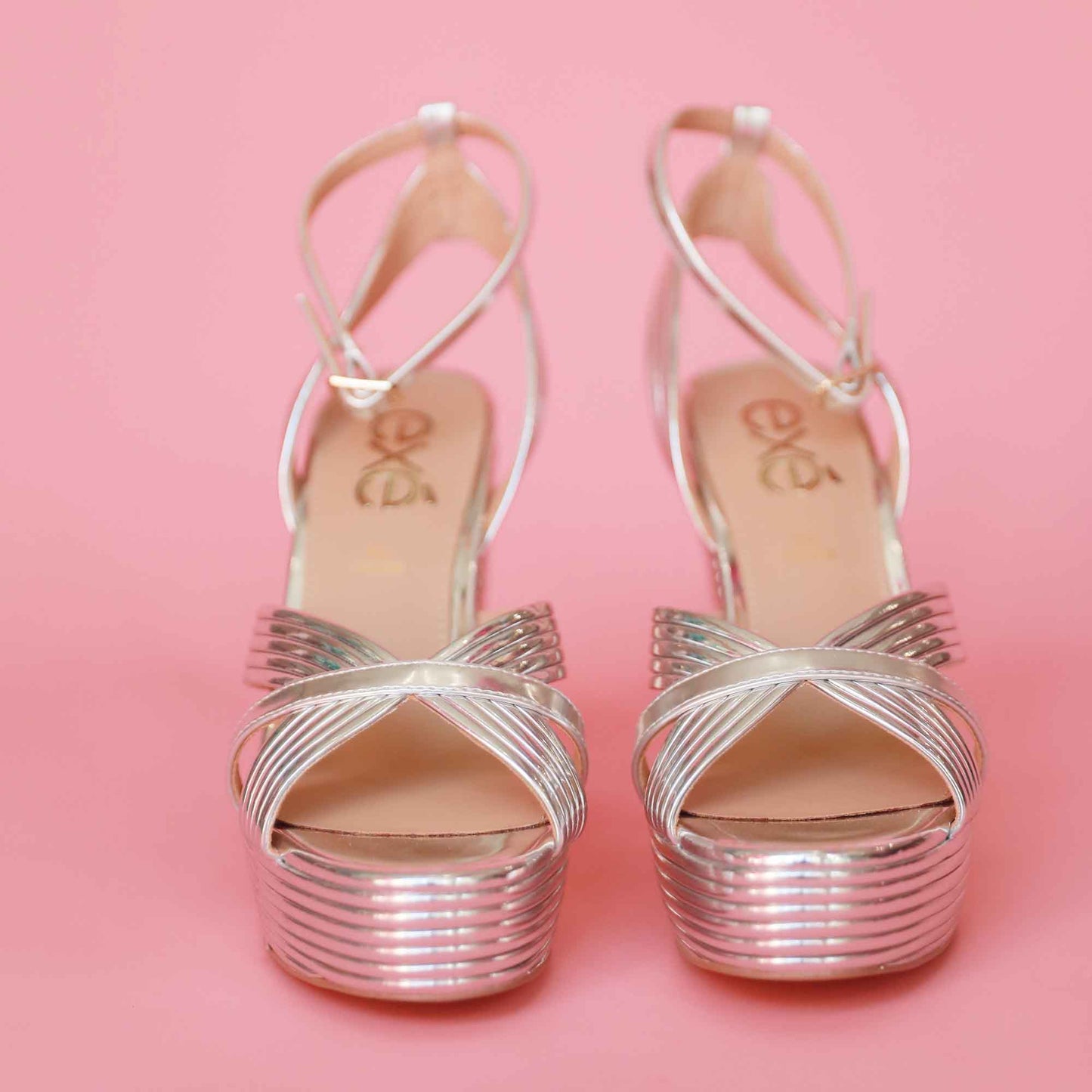 Ophelia Heels in Silver
