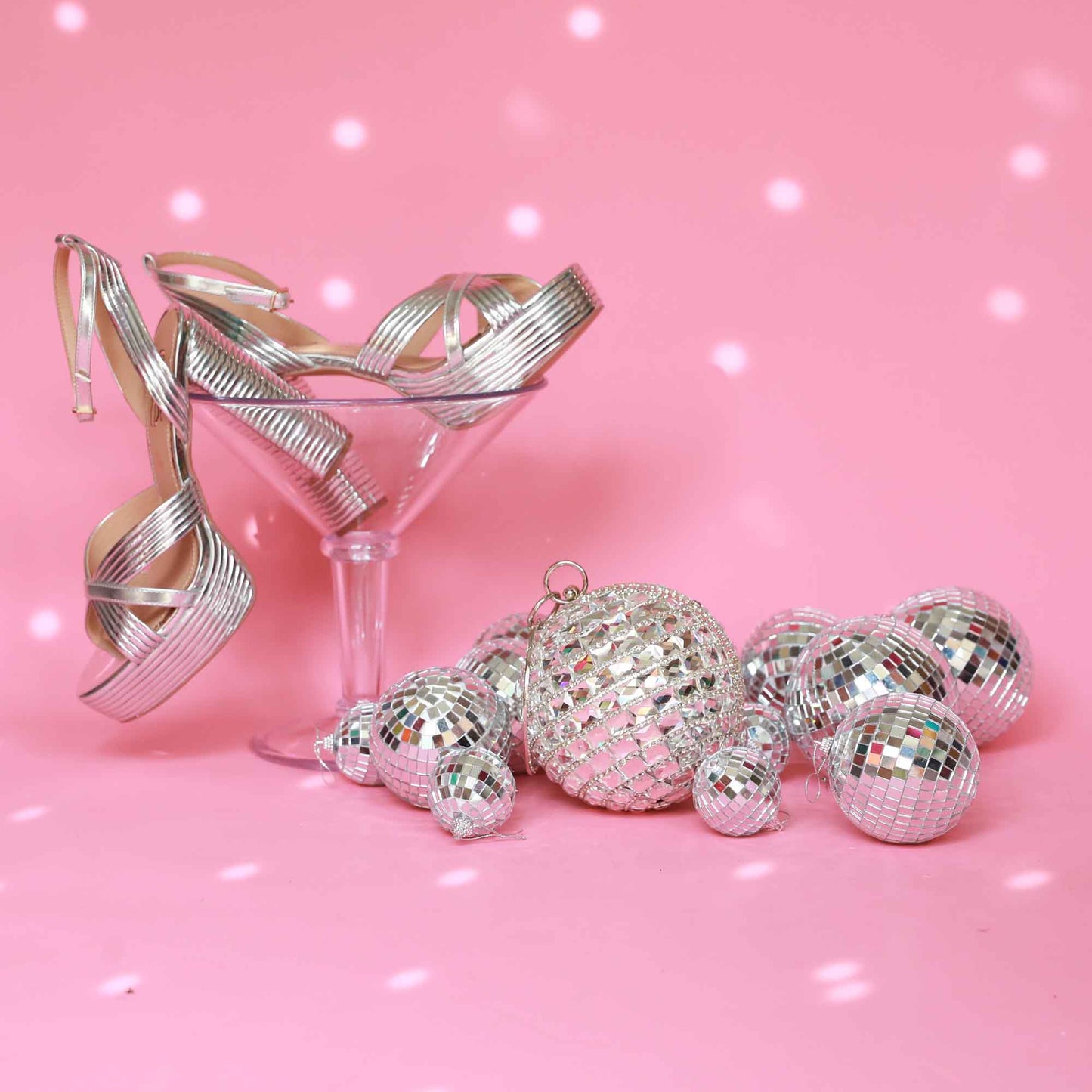 Ophelia Heels in Silver