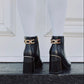 Noir Leather Booties