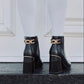 Noir Leather Booties