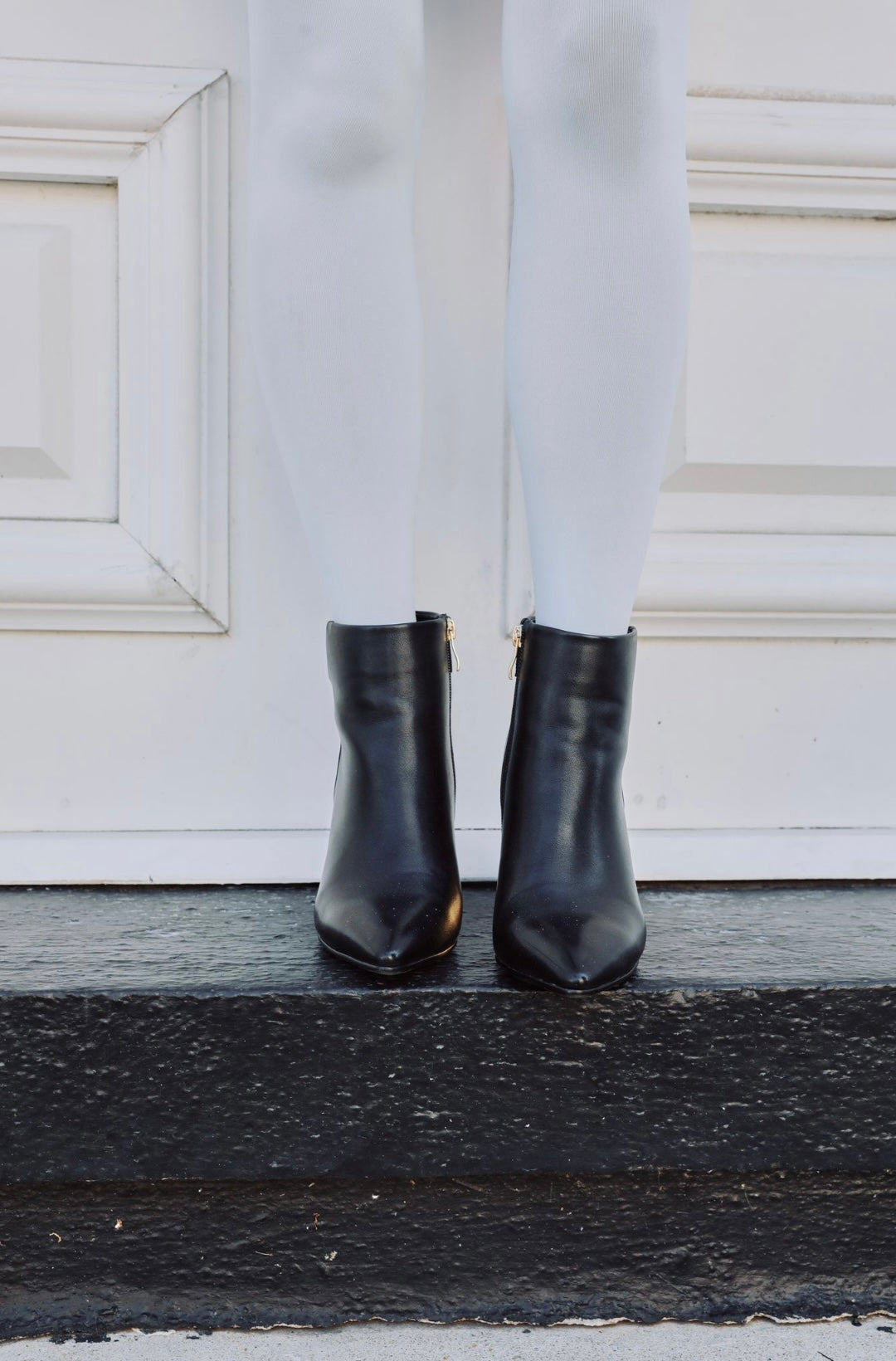 Noir Leather Booties