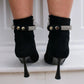 Sparkle & Suede Heeled Booties