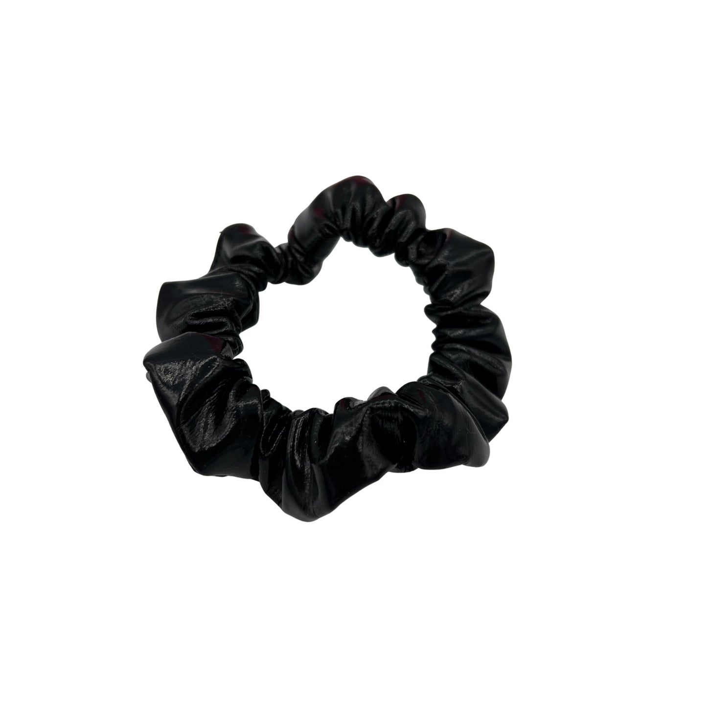 Dauphine Latex Scrunchie Set in Black