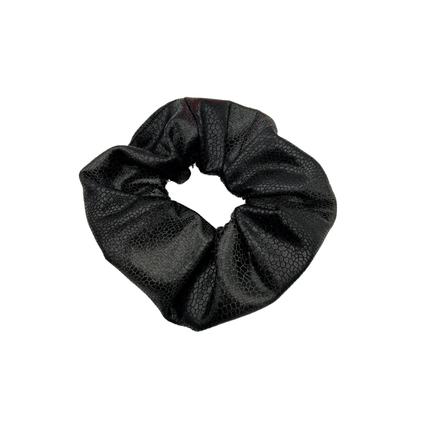 Dauphine Scrunchie in Black Croc