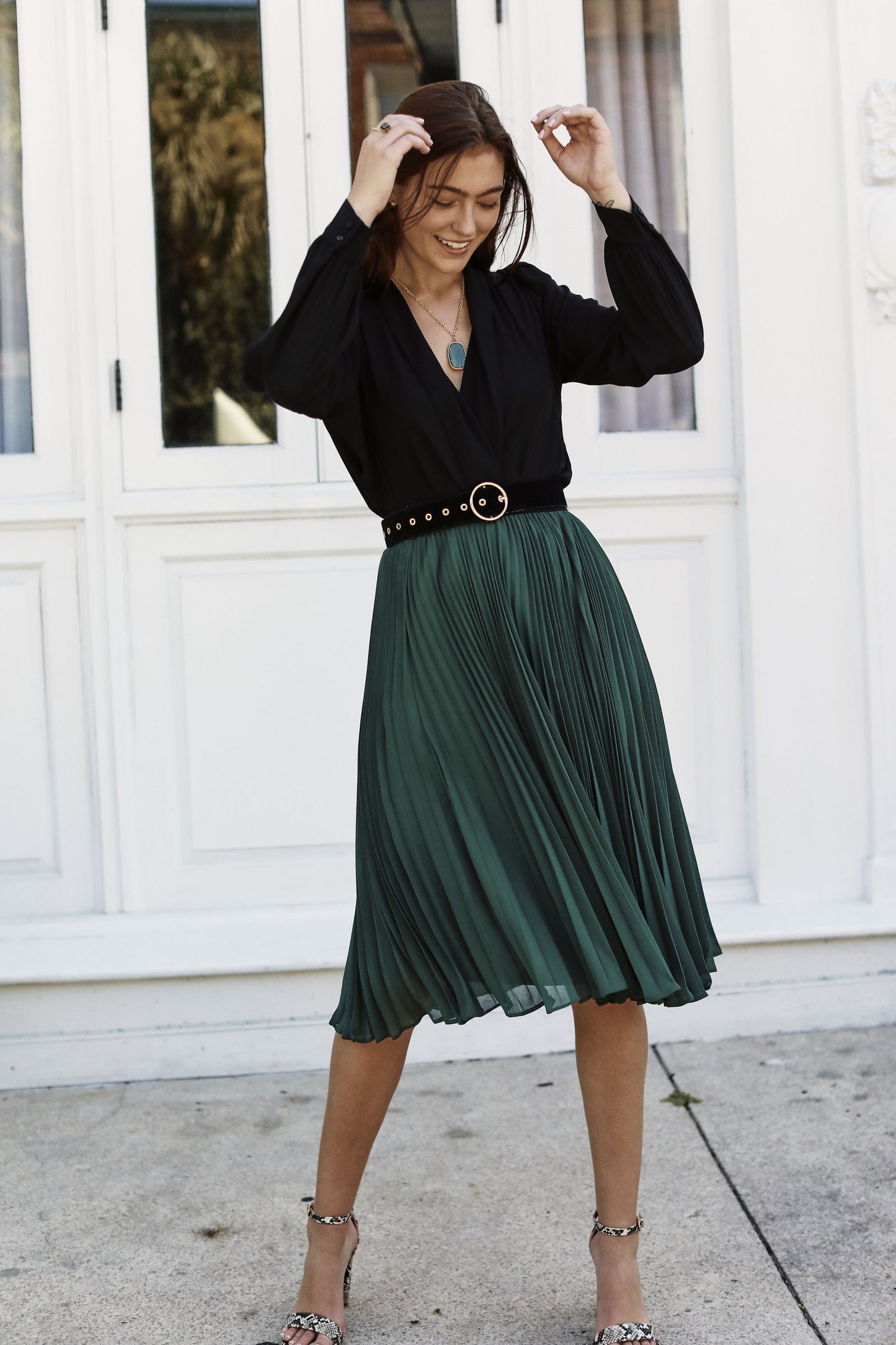 Twirl Me Pleated Skirt
