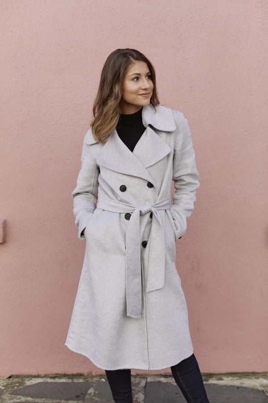 Cloudy Day Grey Pea Coat