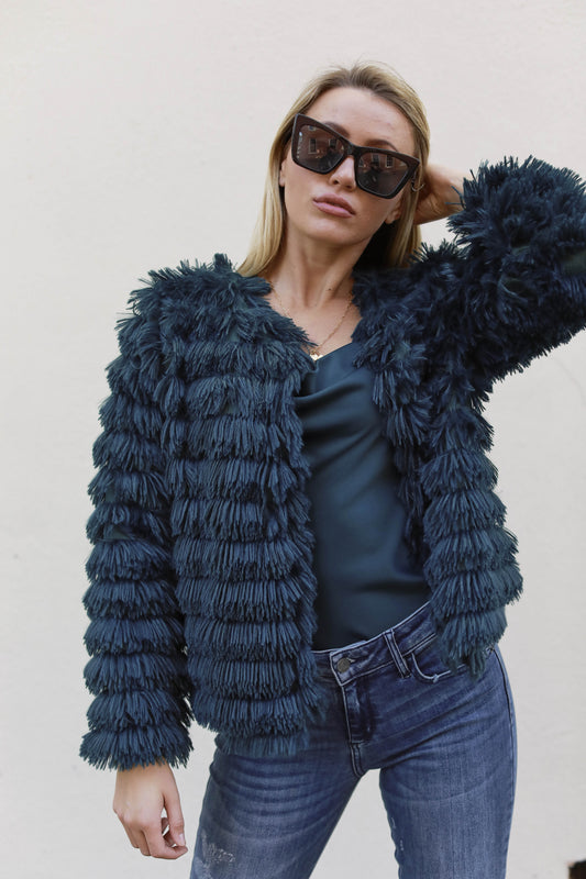 Peacock Fringe Jacket