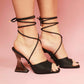 Crystal Heel in Black