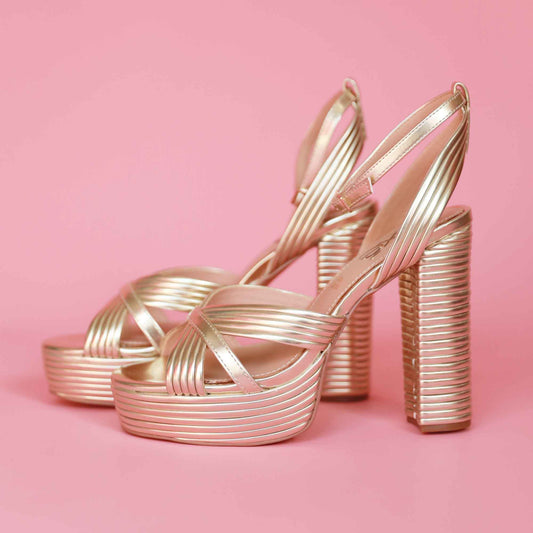 Ophelia Heels in Gold