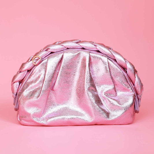 Chrome Croissant Clutch/Crossbody